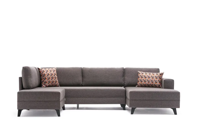 Canapea extensibilă de colț Efsun, interschimbabil, Diverse culori, 300x78x202 cm - Maro