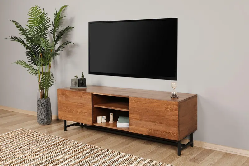 COMODA TV Wood - Walnut, Nuc, 41x50x150 cm - Nuc