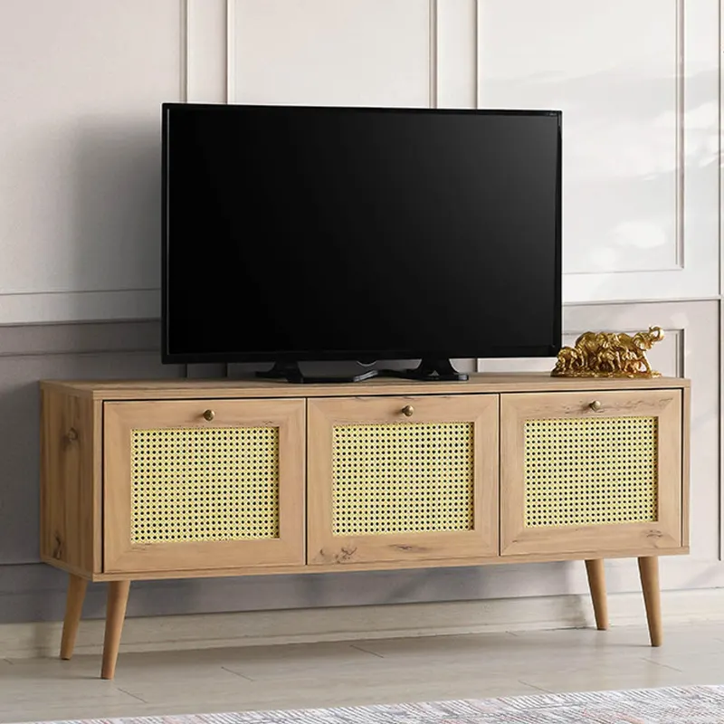 COMODA TV Likya 140 cu 3 usi, Stejar, 140 x 60 x 40 cm - Stejar