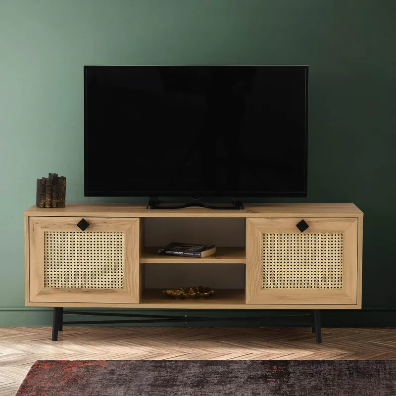 COMODA TV Begonya 140, Stejar, 140x60x40 cm - Stejar