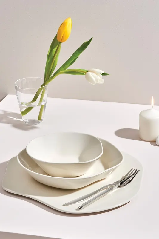 Set boluri, Crem, 19x8x19 cm - Crem