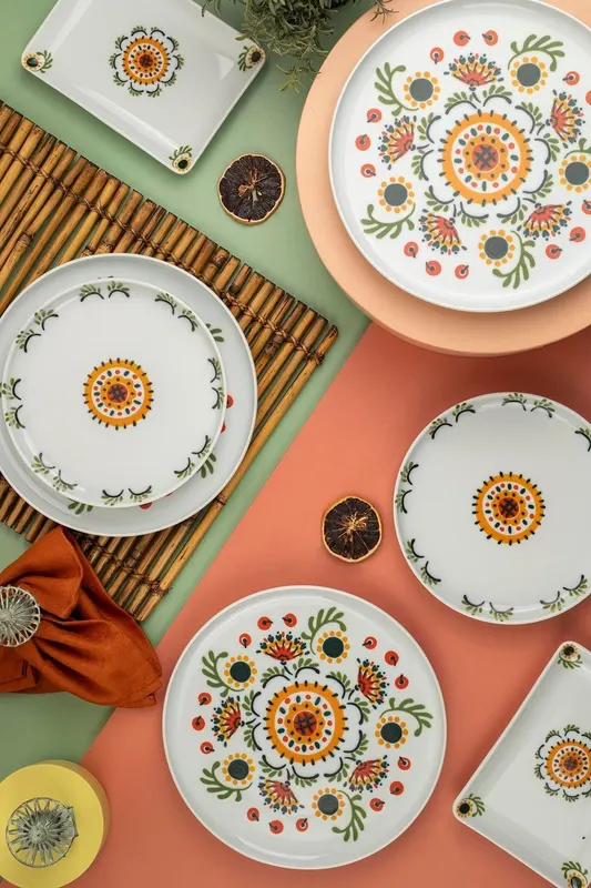 Set de cină, Multicolor, 27 cm - Multicolor