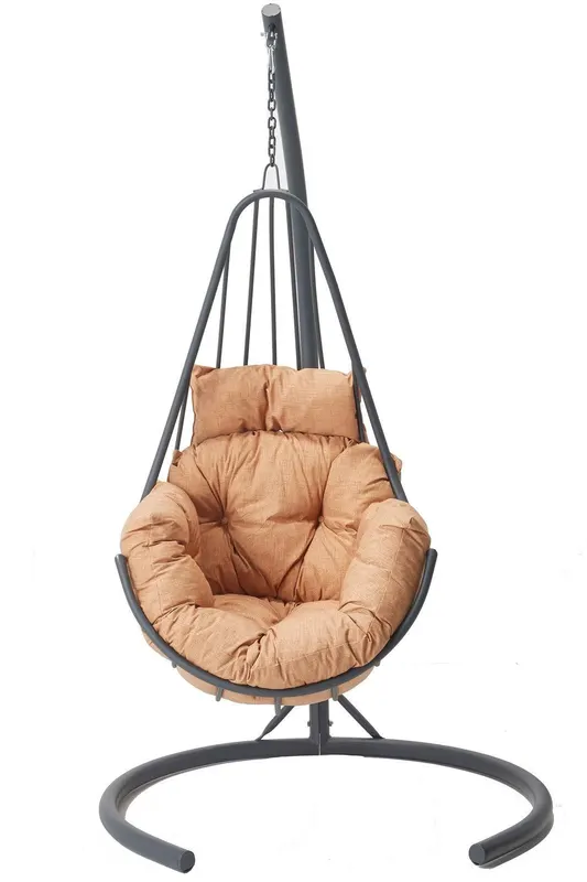 Balansoar de gradina Elly, Gri - Crem, 120 x 214 x 120 cm - Gri