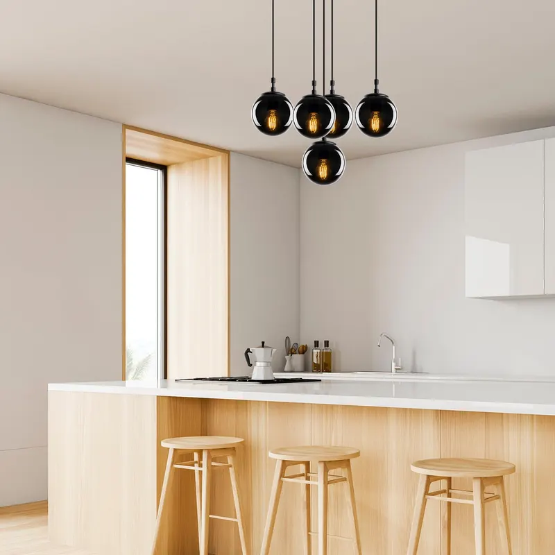 Lustra Efe Chandelier, Negru - Gri