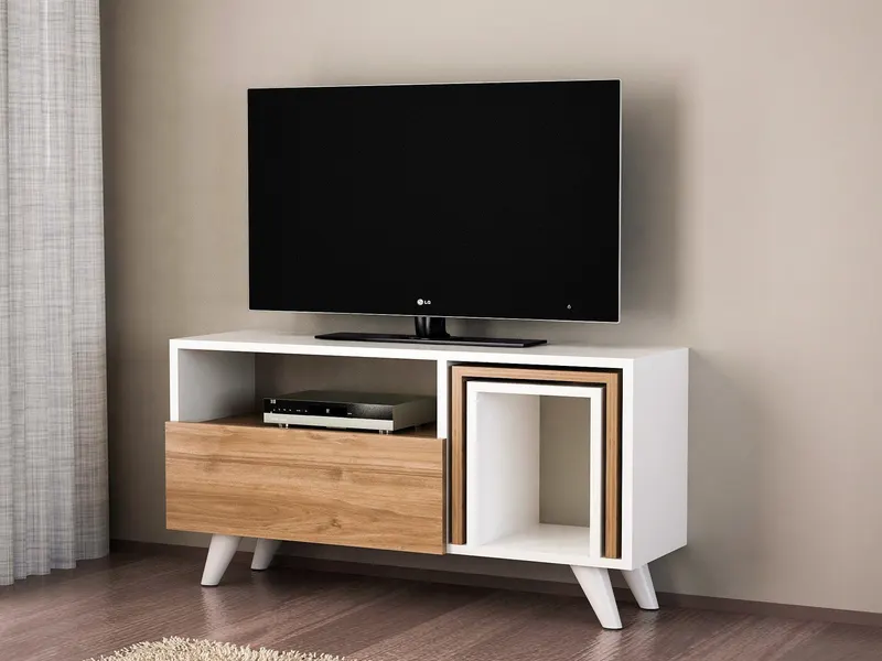 COMODA TV Night, Alb, 90x51x30 cm - Alb