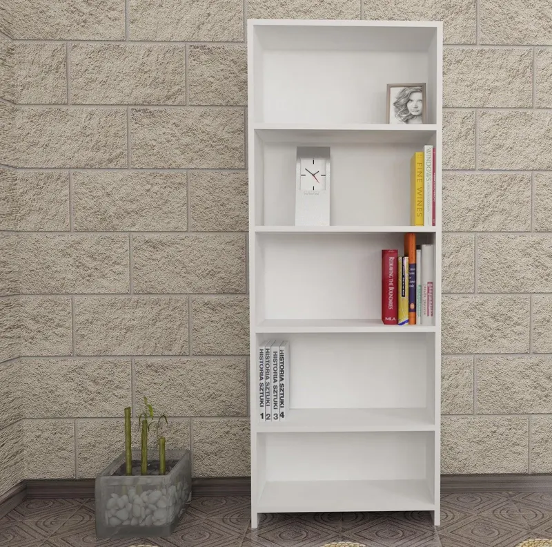 Biblioteca Ne, Alb, 61x160x20 cm - Alb