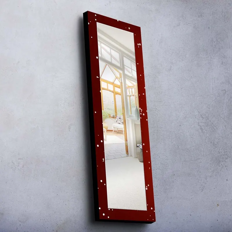 Oglinda Decorativa Yanayna, 40x120x0.4 cm - Roșu