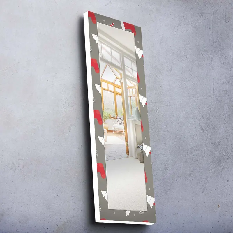 Oglinda Decorativa Yanayna, 40x120x0.4 cm - Gri