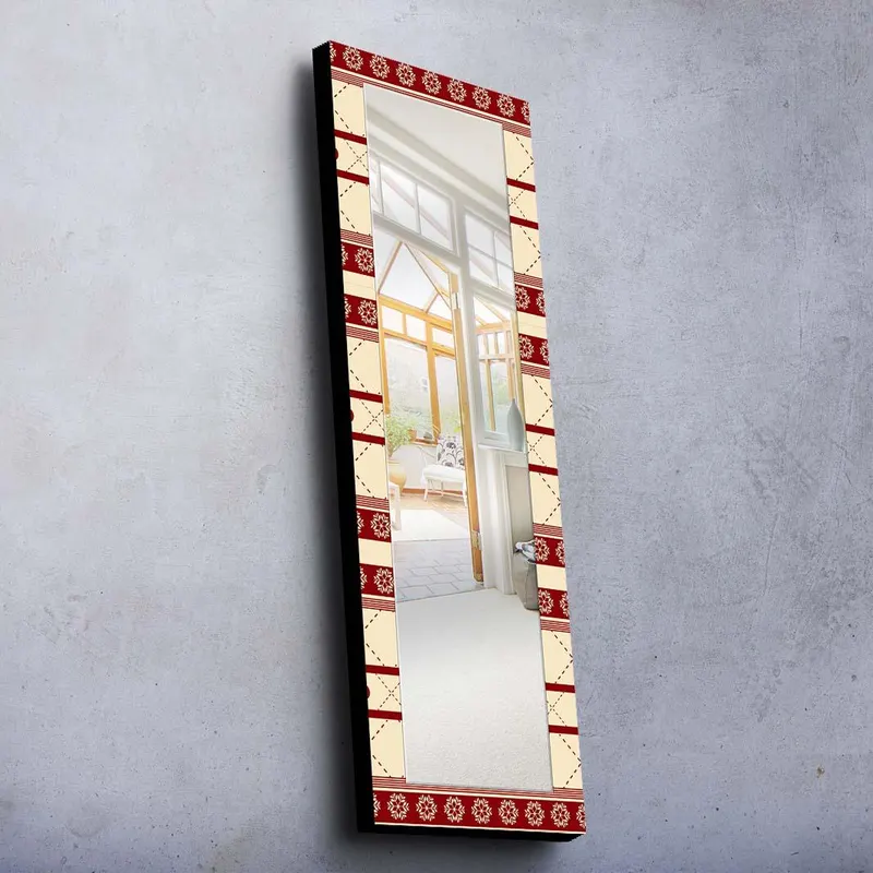 Oglinda Decorativa Yanayna, 40x120x0.4 cm - Crem