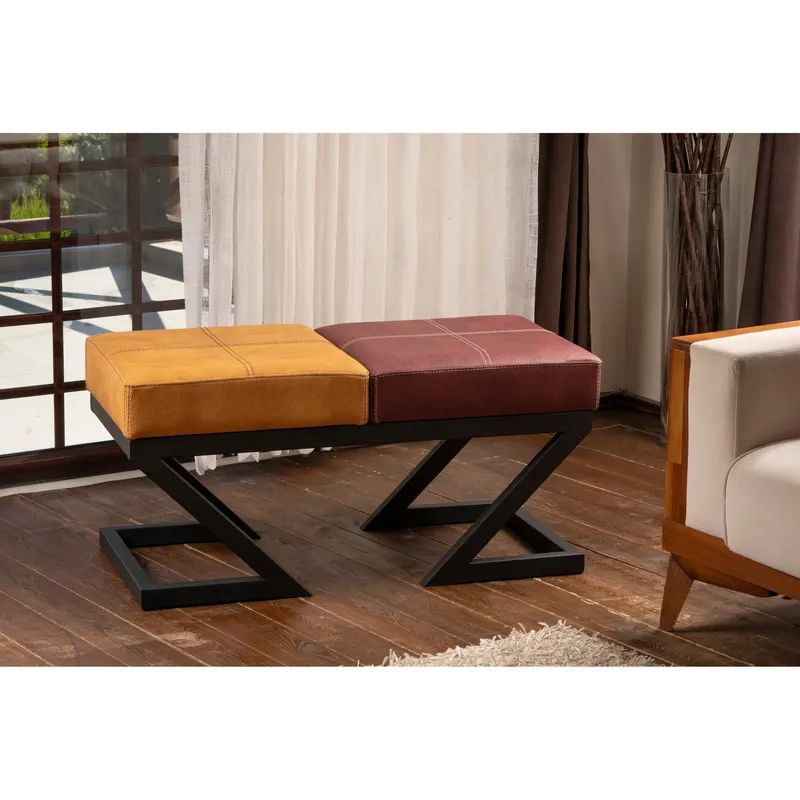 Taburet Ago Lux Hol, 92 x 46 x 44 cm, 2 Culori - Galben