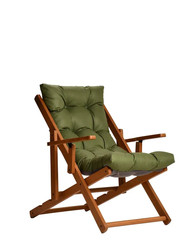 Șezlong Repose, Fum, 90x70x95 cm - Verde