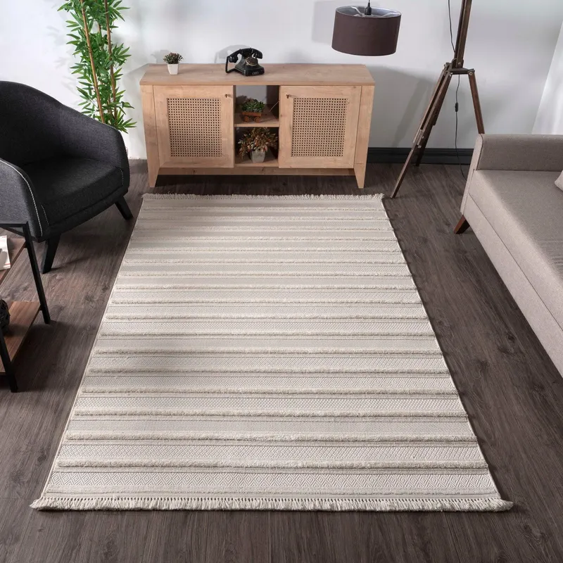 Covor Bukle, Crem (diverse dimensiuni) - 100 x 200 / Crem