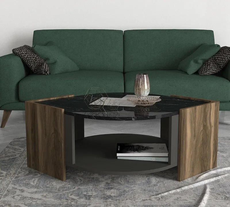 Masuta de cafea Marbel, Nuc, 75 x 40 x 75 cm - Nuc