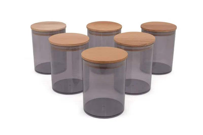 Set cutie de depozitare, Gri, 10x10x13.5 cm - Gri