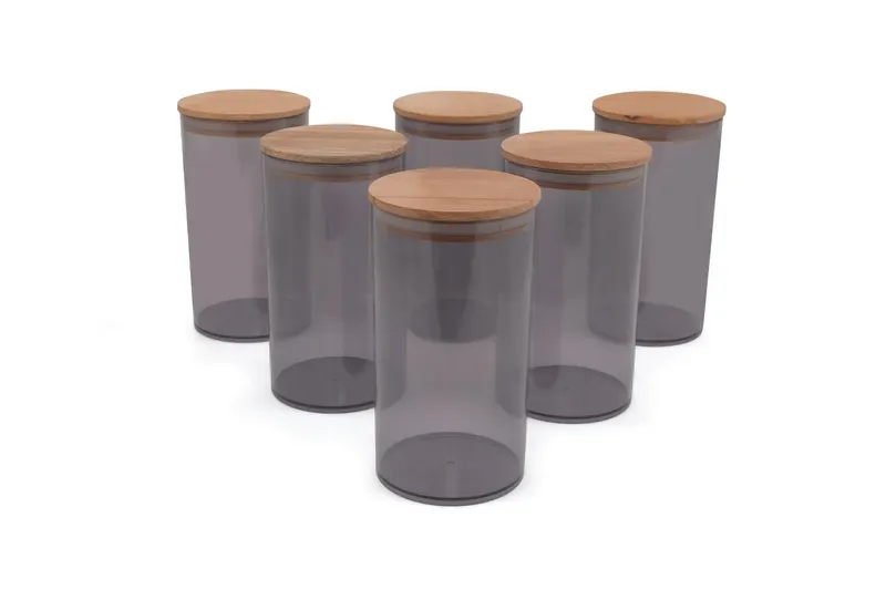 Set cutie de depozitare, Gri, 10x10x18.5 cm - Gri