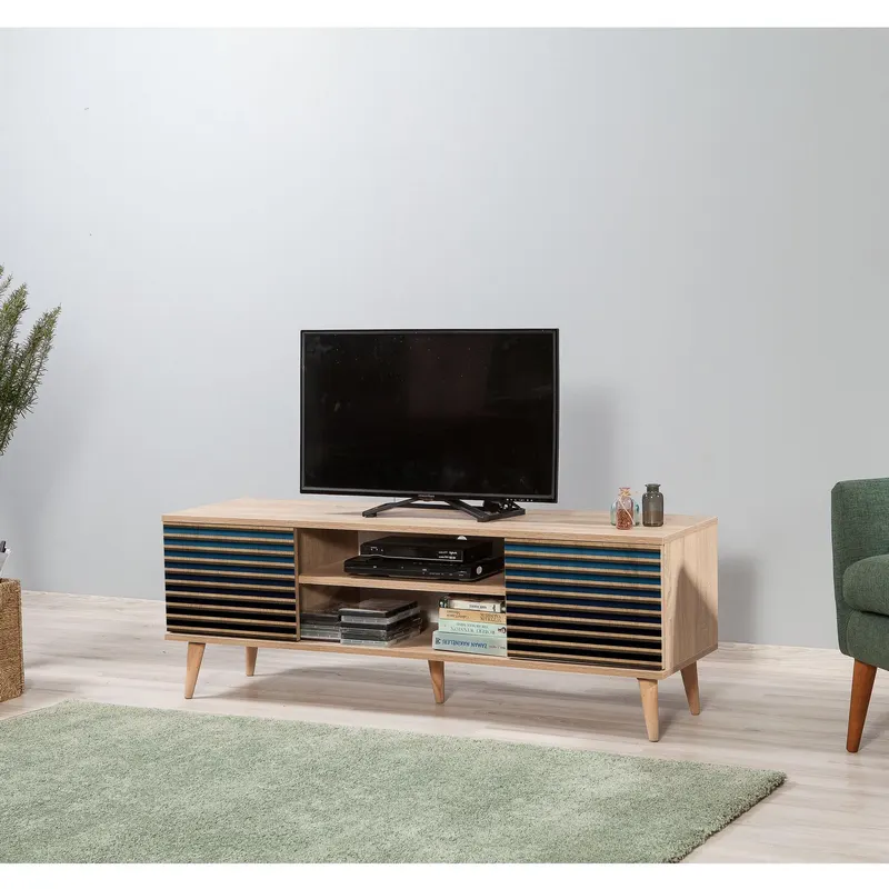 COMODA TV Truva -  TV Stand 13, Stejar Sonoma, 50x40x140 cm - Multicolor