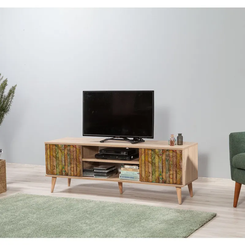 COMODA TV Truva -  TV Stand 16, Stejar Sonoma, 50x40x140 cm - Multicolor