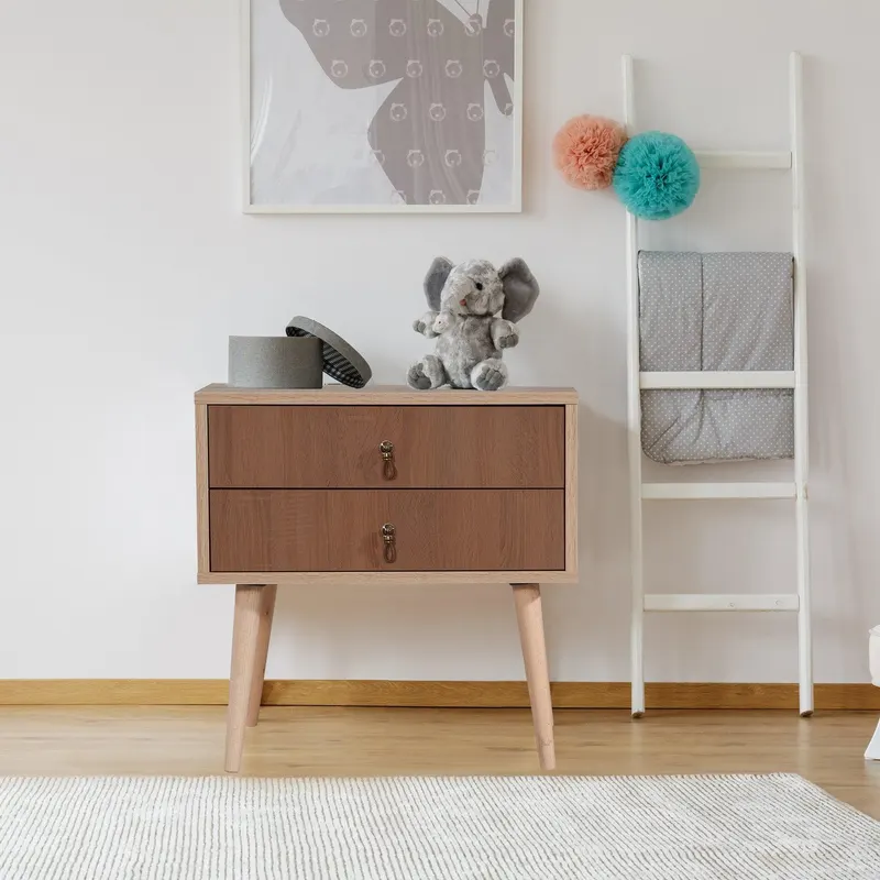 Noptiera City Two Form Nightstand, Multicolor, 61x40x60 cm - Multicolor