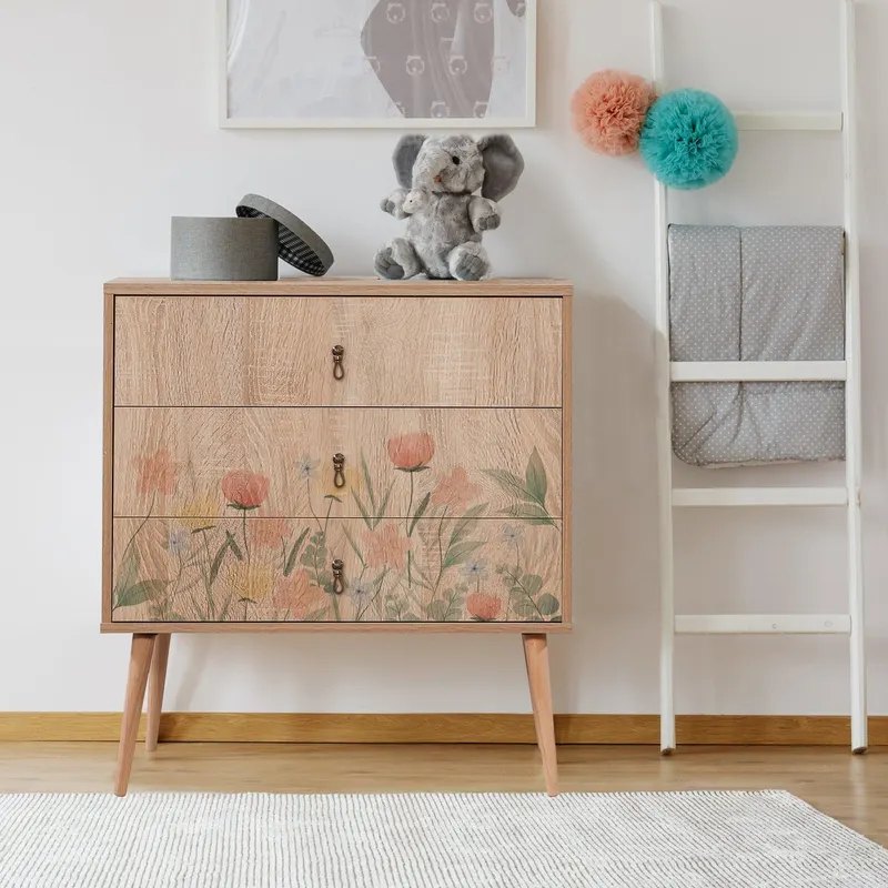 Noptiera City Trio Tulip Nightstand, Stejar Sonoma, 90x40x80 cm - Multicolor