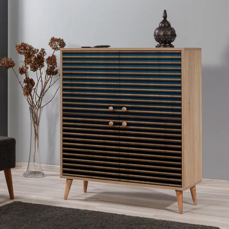 DULAP MULTIFUNCTIONAL MULTİLÜX-120 Multi Purpose Cabinet 8, Crem, 111x36x95 cm - Crem