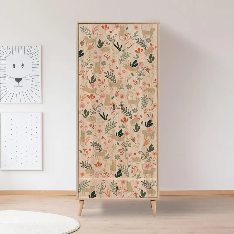 Dulap Haine City Gardrop Cat 1, Multicolor, 80x45x190 cm - Multicolor