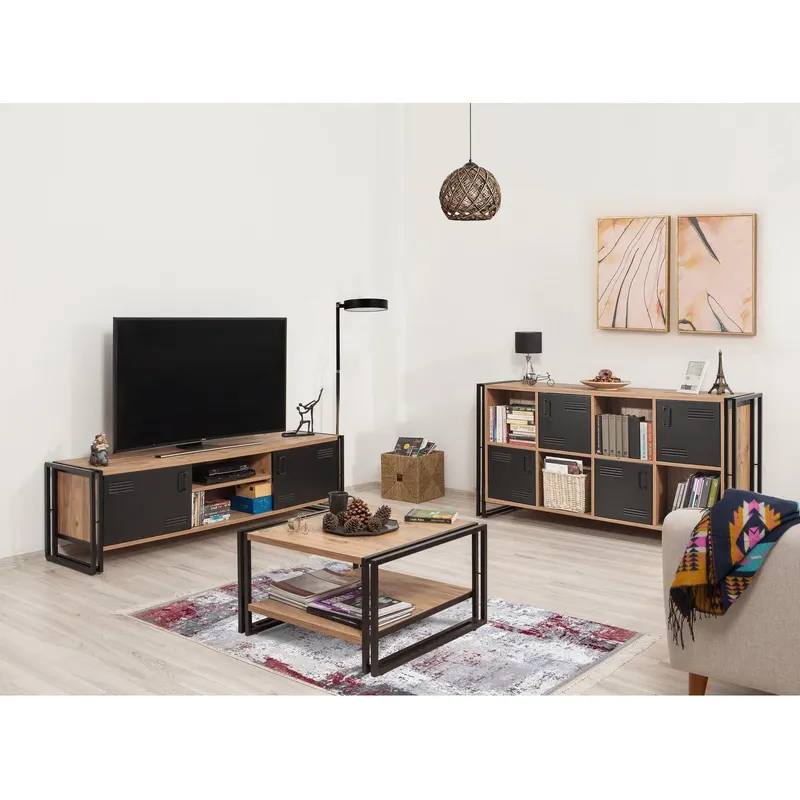Set Mobila Sufragerie Takim 11, Stejar, 3 piese - Stejar