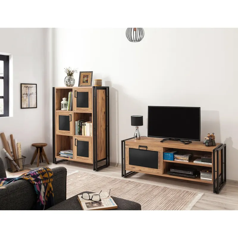 Set Mobila Sufragerie Takim 17, Stejar, 2 piese - Stejar