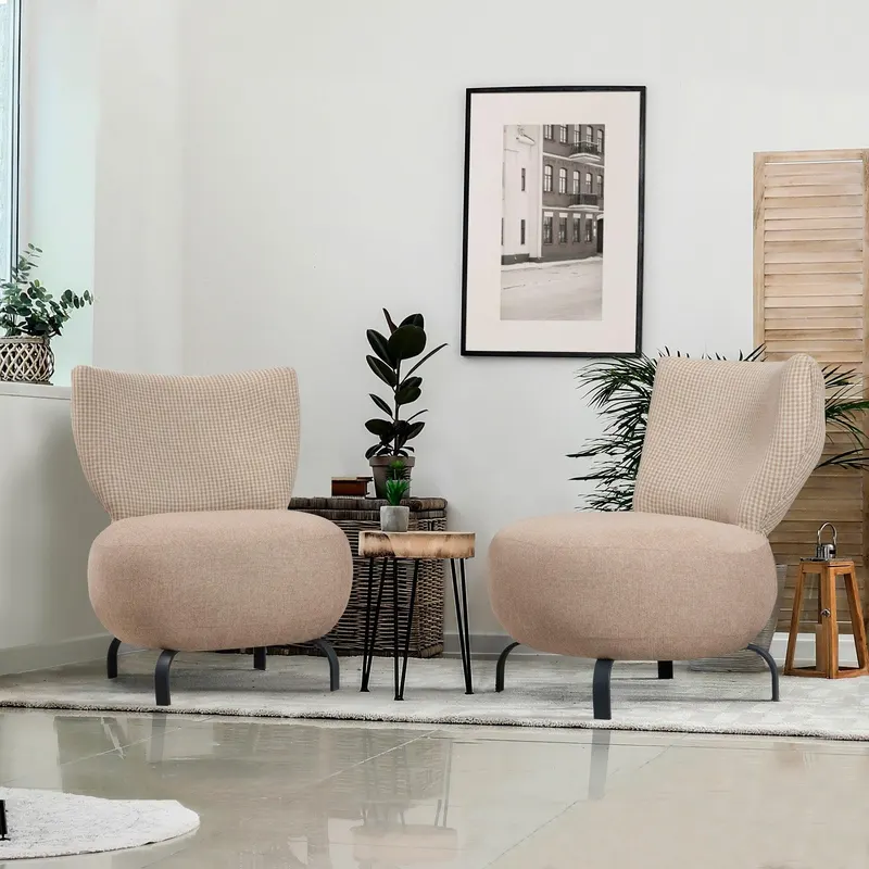Set Fotoliu Lux Bamford, 64x84x74 cm - Crem