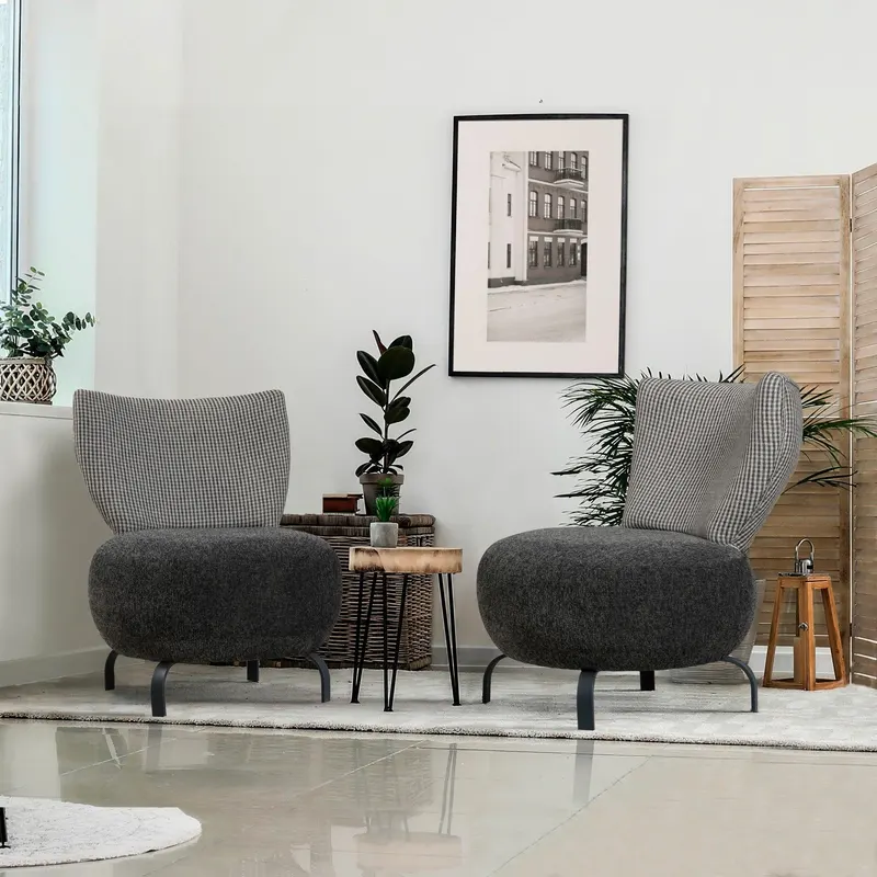 Set Fotoliu Lux Bamford, 64x84x74 cm - Gri
