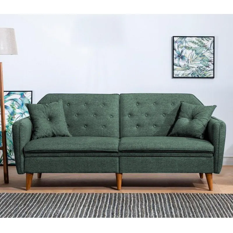 Canapea extensibilă 3 locuri Weghorst, Diverse culori, 202x83x82 cm - Verde