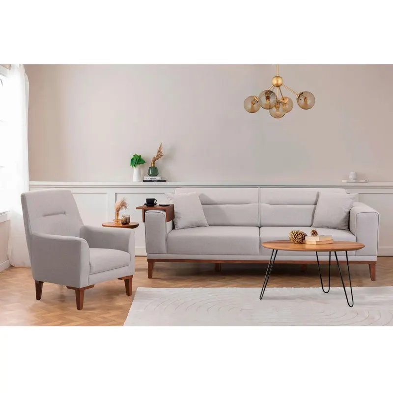 Set de Canapea Ilkay, 82x94x223 cm - Crem