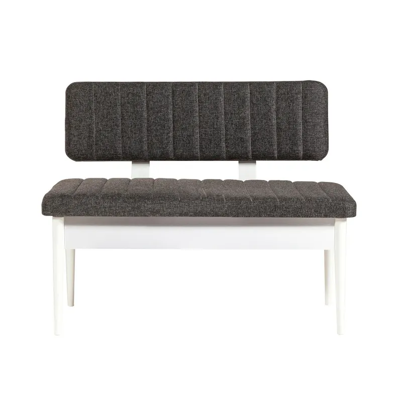 Bancă Vina Bank Bench, Crem, 40x85x110 cm - Gri