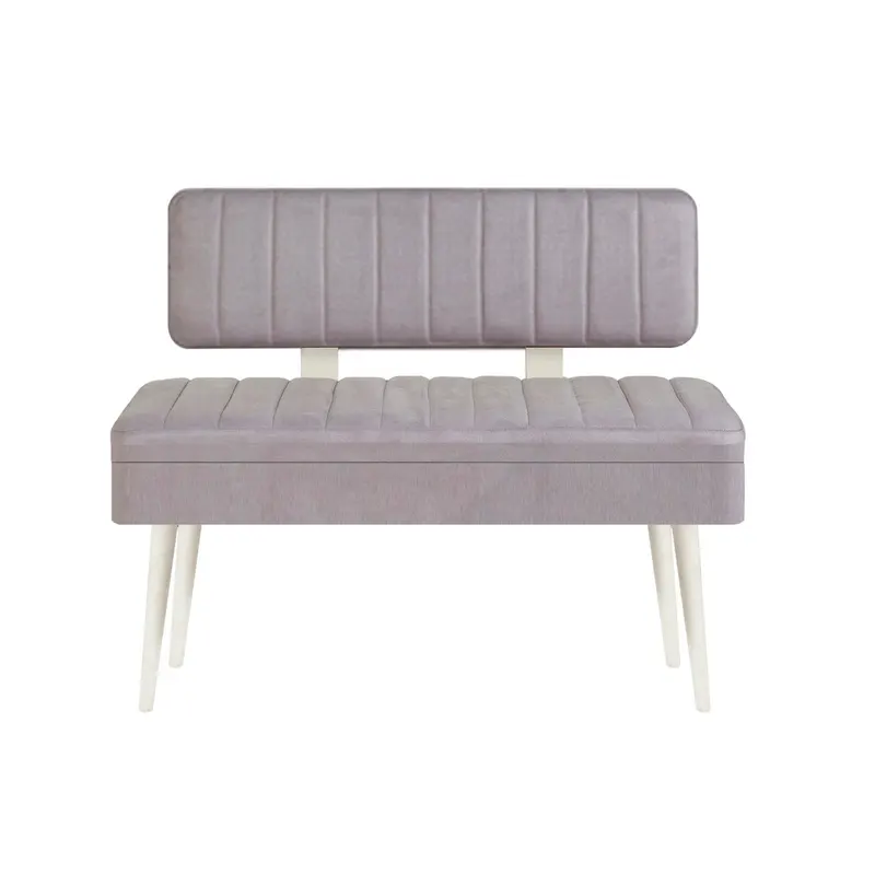 Bancă Vina - Bench, Alb, 110x40x82.5 cm - Alb