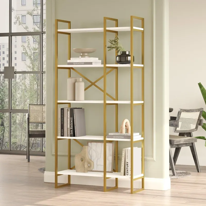 Biblioteca Dudu Lux,  88 x 175 x 30 cm - Alb