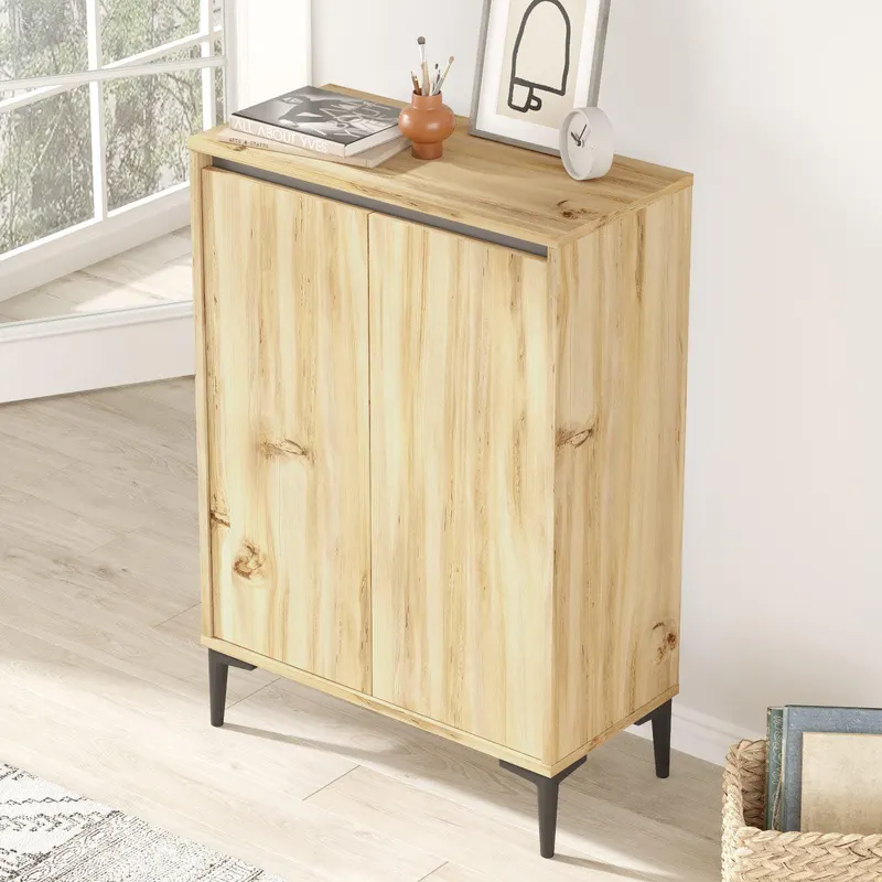 Dulap Multifunctional Holo cu 2 Usi, Nuc - Lemn Natural, 72 x 104 x 35 cm - Lemn Natural