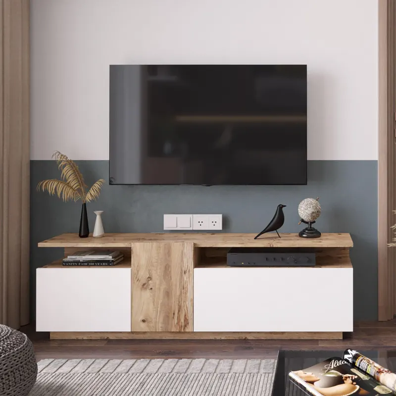 Comoda TV Cablee, Stejar, 150x47x30 cm - Stejar
