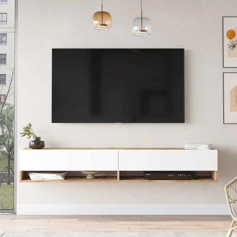 COMODA TV HM6 - CG, Stejar, 180x29x32 cm - Stejar