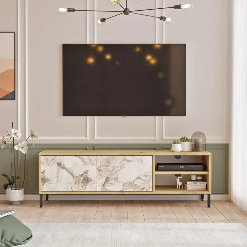 Comoda TV Dvidol, Stejar, 140x44x40 cm - Stejar