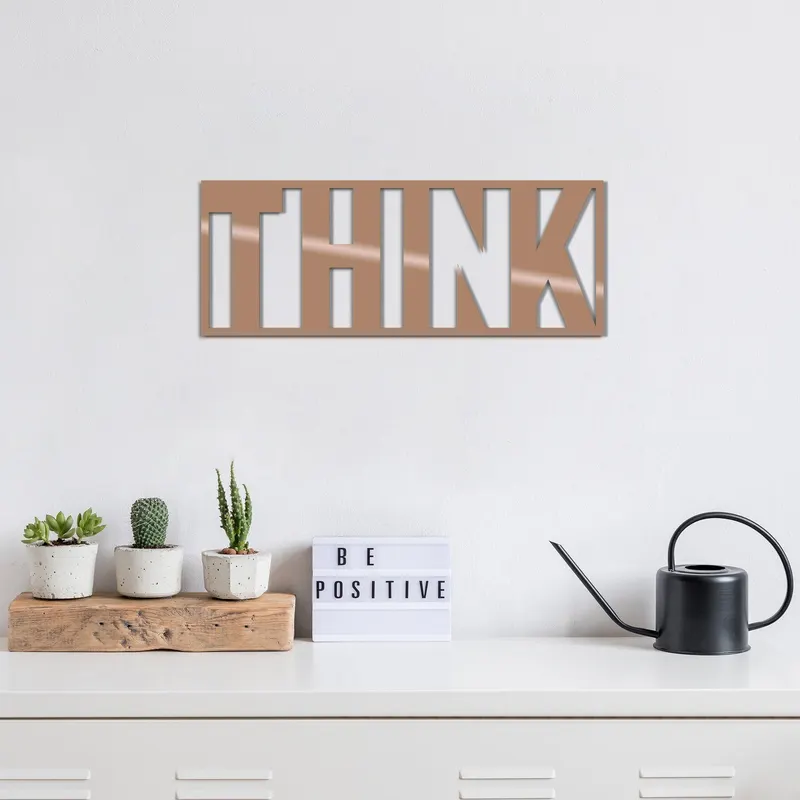 Decoratiune de perete Metal think metal wall, Cupru (diverse dimensiuni) - Multicolor