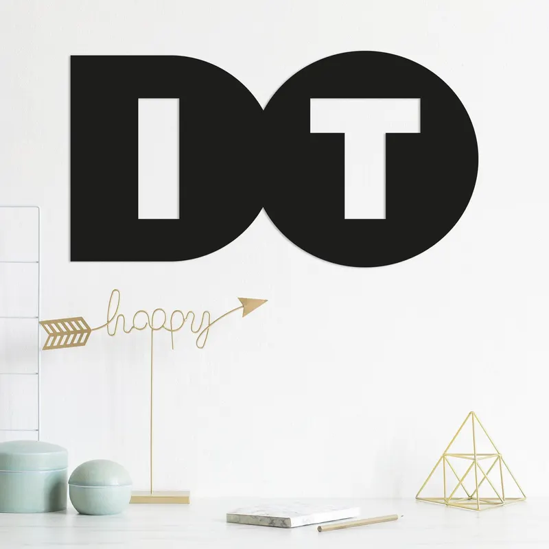 Decoratiune de perete Metal Do It-inside, Negru, 30x1x50 cm - Negru