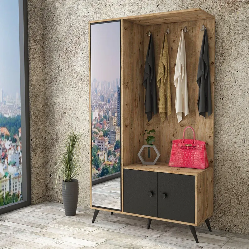 Cuier Fun, 200x192x40 cm - Lemn Natural