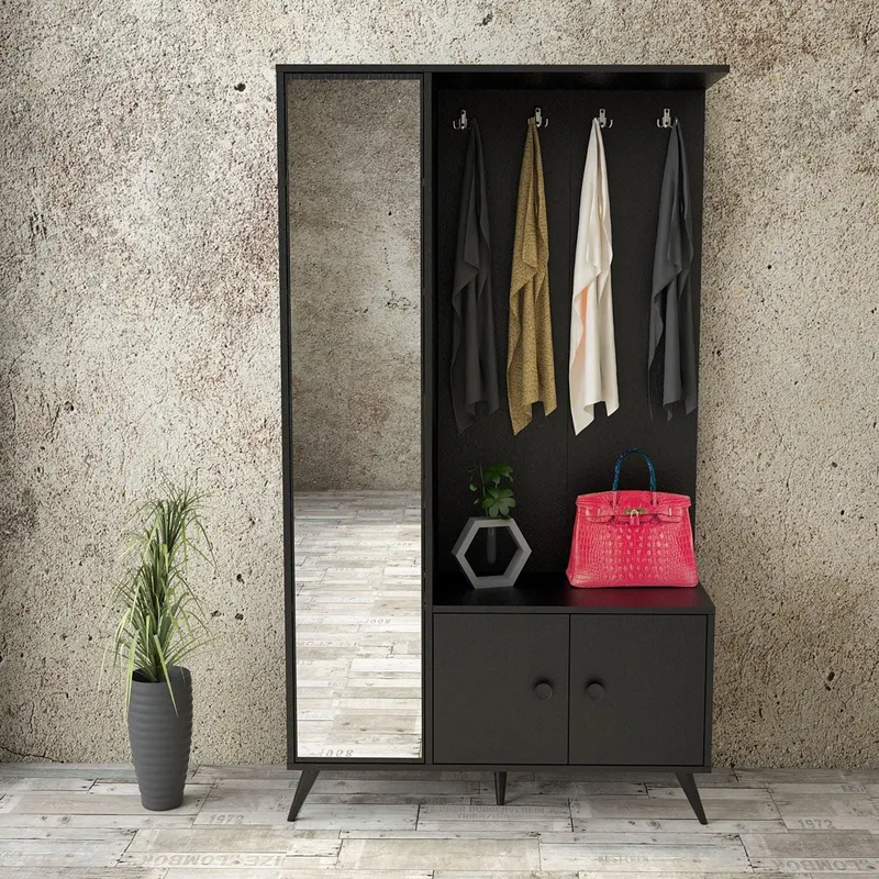 Cuier Fun, 200x192x40 cm - Negru