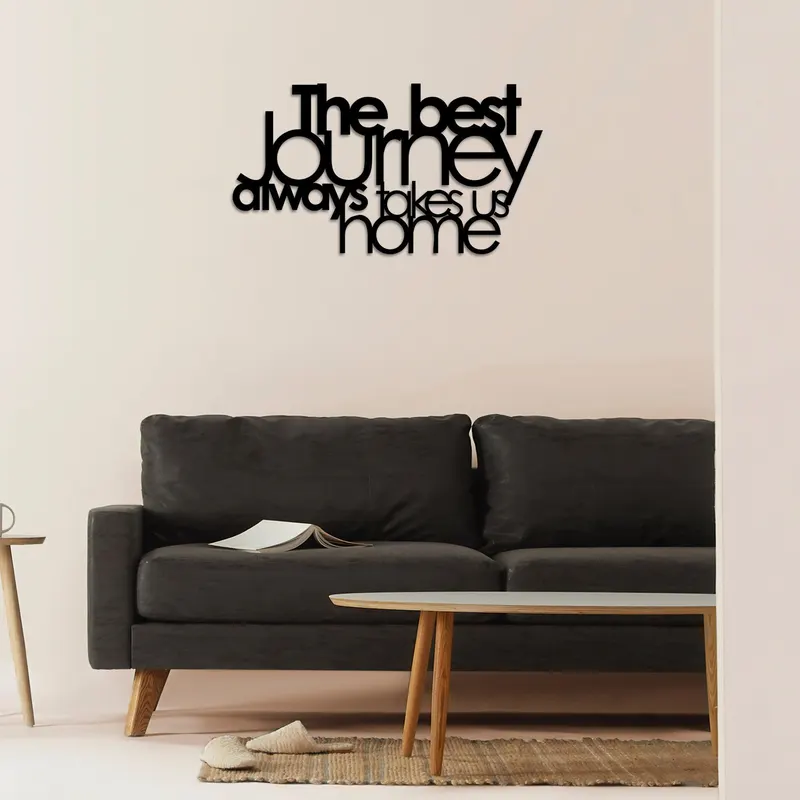 Decoratiune de perete Metal The Best Lourney Always, Negru, 40x70 cm - Negru