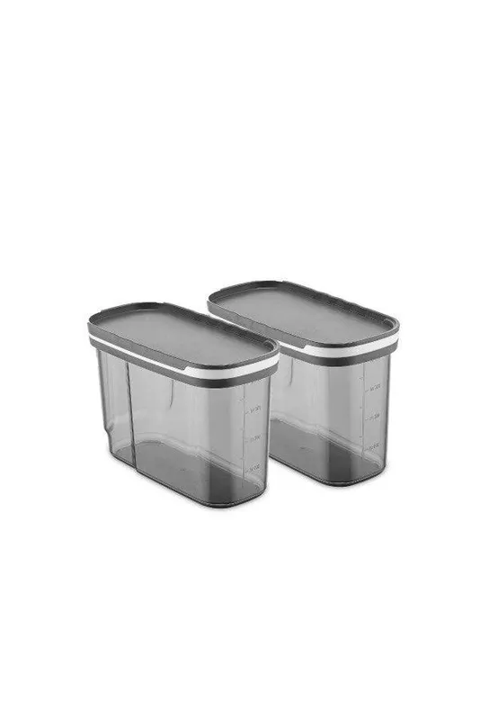 Set cutie de depozitare, Gri, 10 x 20 x 13 cm - Gri
