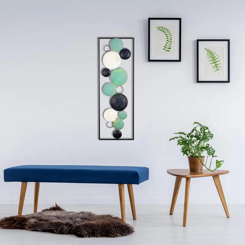 Decoratiune de perete Metal Sorek, Multicolor, 32x1x90 cm - Multicolor