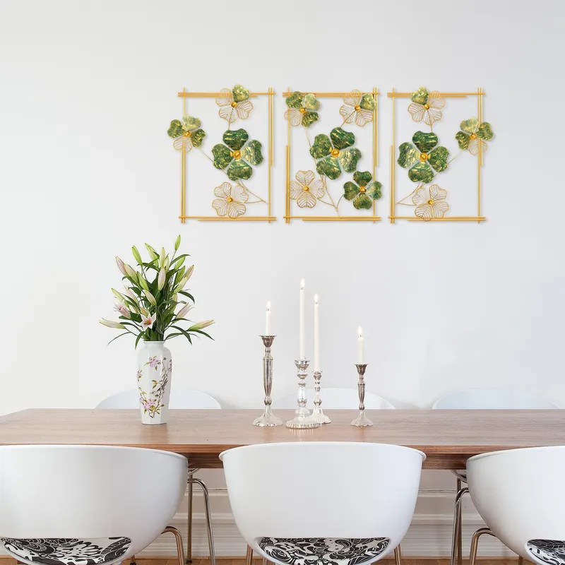 Decoratiune de perete Metal Huayin, Verde, 70x5x50 cm - Verde