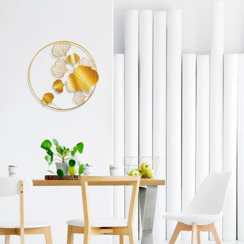 Decoratiune de perete Metal Emeishan, Aur, 70x5x70 cm - Auriu