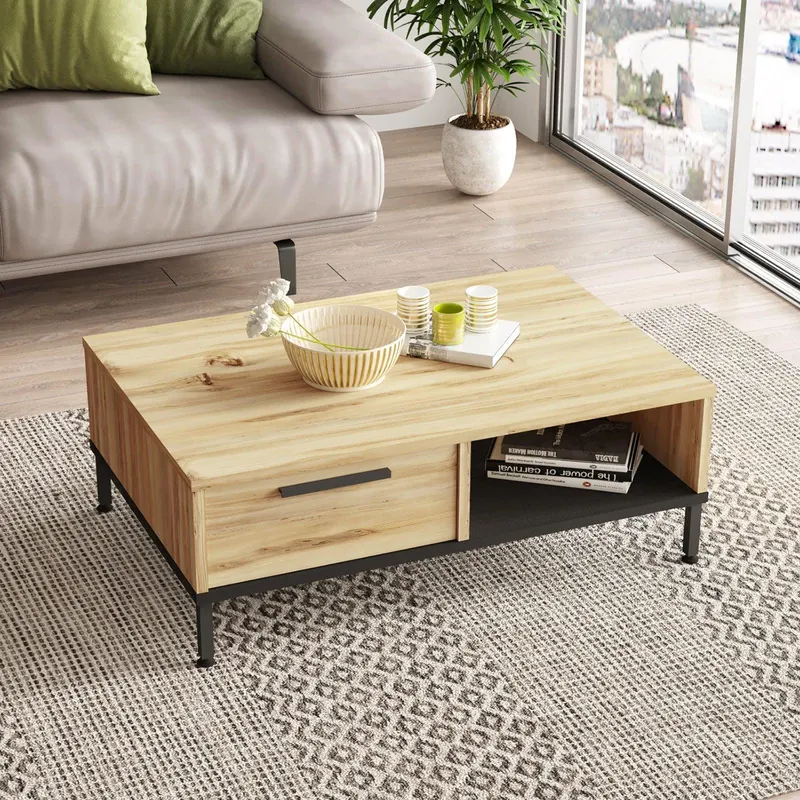 Masuta de cafea Daven, Stejar, 90x32x60 cm - Stejar
