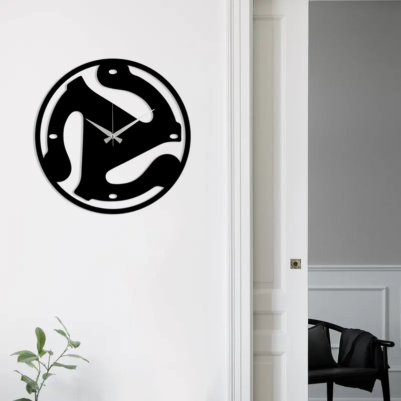 Ceas de perete Metal Wall Clock 5, Negru, 48x1x48 cm - Negru