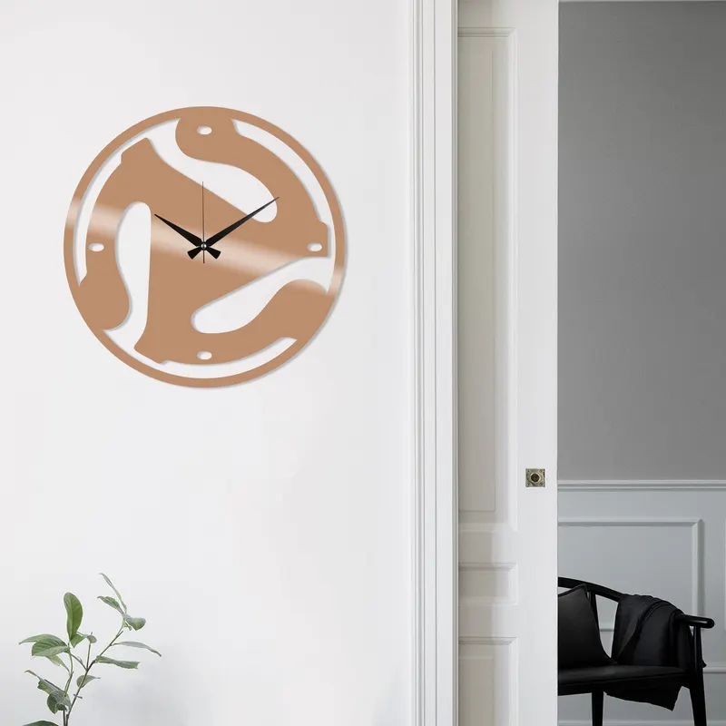 Ceas de perete Metal Wall Clock 5, Negru, 48x1x48 cm - Multicolor
